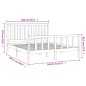 vidaXL Estructura de cama con cabecero madera pino blanco 160x200 cm vidaXL Estructura de cama con cabecero madera pino blanco 160x200 cm