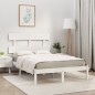 vidaXL Estructura de cama de madera maciza pino blanca 160x200 cm