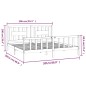 vidaXL Estructura de cama con cabecero madera de pino blanco 200x200cm vidaXL Estructura de cama con cabecero madera de pino blanco 200x200cm