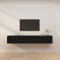 vidaXL Muebles para TV de pared 3 uds negro 80x34,5x40 cm vidaXL Muebles para TV de pared 3 uds negro 80x34,5x40 cm