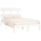vidaXL Estructura de cama de madera maciza pino blanca 160x200 cm