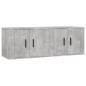 vidaXL Muebles para TV de pared 2 uds gris hormigón 57x34,5x40 cm