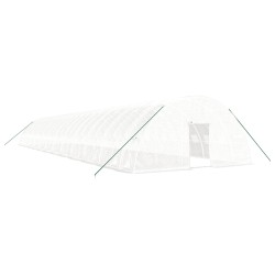 vidaXL Invernadero con estructura de acero blanco 144 m² 24x6x2,85 m