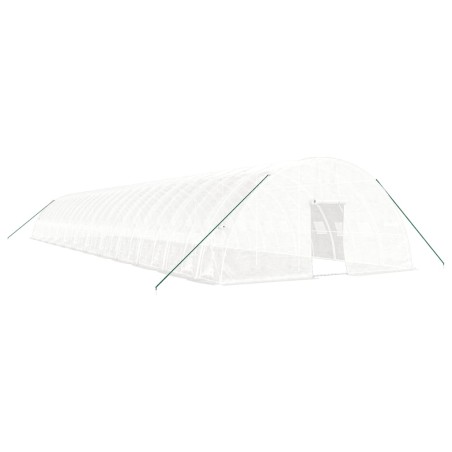 vidaXL Invernadero con estructura de acero blanco 144 m² 24x6x2,85 m