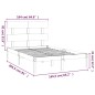 vidaXL Estructura de cama de madera maciza pino blanca 160x200 cm