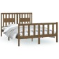 vidaXL Estructura cama con cabecero madera pino marrón miel 120x200 cm