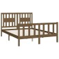 vidaXL Estructura cama con cabecero madera pino marrón miel 120x200 cm