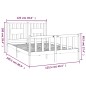vidaXL Estructura cama con cabecero madera pino marrón miel 120x200 cm