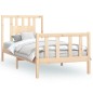 vidaXL Estructura de cama con cabecero madera maciza de pino 90x200 cm