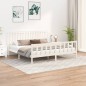 vidaXL Estructura de cama con cabecero madera de pino blanco 180x200cm vidaXL Estructura de cama con cabecero madera de pino blanco 180x200cm