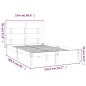 vidaXL Estructura de cama madera maciza 150x200 cm vidaXL Estructura de cama madera maciza 150x200 cm