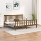 vidaXL Estructura cama con cabecero madera pino marrón miel 200x200 cm
