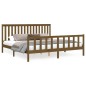 vidaXL Estructura cama con cabecero madera pino marrón miel 200x200 cm