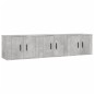 vidaXL Muebles para TV de pared 3 uds gris hormigón 57x34,5x40 cm vidaXL Muebles para TV de pared 3 uds gris hormigón 57x34,5x40 cm