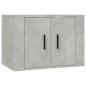 vidaXL Muebles para TV de pared 3 uds gris hormigón 57x34,5x40 cm vidaXL Muebles para TV de pared 3 uds gris hormigón 57x34,5x40 cm