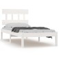 vidaXL Estructura de cama individual madera maciza blanco 75x190 cm vidaXL Estructura de cama individual madera maciza blanco 75x190 cm