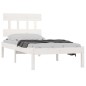 vidaXL Estructura de cama individual madera maciza blanco 75x190 cm vidaXL Estructura de cama individual madera maciza blanco 75x190 cm