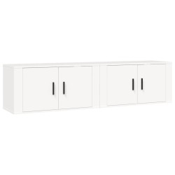 vidaXL Muebles para TV de pared 2 uds blanco 80x34,5x40 cm