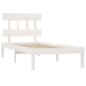 vidaXL Estructura de cama individual madera maciza blanco 75x190 cm vidaXL Estructura de cama individual madera maciza blanco 75x190 cm