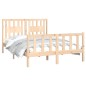 vidaXL Estructura de cama con cabecero madera maciza pino 140x200 cm vidaXL Estructura de cama con cabecero madera maciza pino 140x200 cm