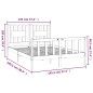 vidaXL Estructura de cama con cabecero madera maciza pino 140x200 cm vidaXL Estructura de cama con cabecero madera maciza pino 140x200 cm