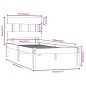 vidaXL Estructura de cama individual madera maciza blanco 75x190 cm vidaXL Estructura de cama individual madera maciza blanco 75x190 cm
