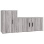 vidaXL Set de muebles para TV 2 pzas madera contrachapada gris Sonoma vidaXL Set de muebles para TV 2 pzas madera contrachapada gris Sonoma