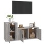 vidaXL Set de muebles para TV 2 pzas madera contrachapada gris Sonoma vidaXL Set de muebles para TV 2 pzas madera contrachapada gris Sonoma