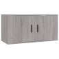 vidaXL Set de muebles para TV 2 pzas madera contrachapada gris Sonoma vidaXL Set de muebles para TV 2 pzas madera contrachapada gris Sonoma