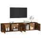 vidaXL Muebles para TV de pared 2 uds roble ahumado 100x34,5x40 cm vidaXL Muebles para TV de pared 2 uds roble ahumado 100x34,5x40 cm