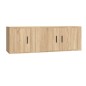 vidaXL Set de muebles para TV 2 pzas madera contrachapada roble sonoma