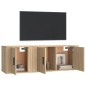 vidaXL Set de muebles para TV 2 pzas madera contrachapada roble sonoma