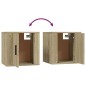 vidaXL Set de muebles para TV 2 pzas madera contrachapada roble sonoma