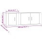 vidaXL Set de muebles para TV 2 pzas madera contrachapada roble sonoma