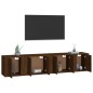 vidaXL Set de muebles para TV 4 pzas madera contrachapada marrón roble vidaXL Set de muebles para TV 4 pzas madera contrachapada marrón roble