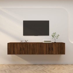 vidaXL Muebles para TV de pared 2 uds roble marrón 100x34,5x40 cm