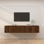 vidaXL Muebles para TV de pared 2 uds roble marrón 100x34,5x40 cm vidaXL Muebles para TV de pared 2 uds roble marrón 100x34,5x40 cm