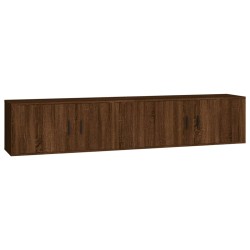 vidaXL Muebles para TV de pared 2 uds roble marrón 100x34,5x40 cm
