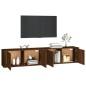 vidaXL Muebles para TV de pared 2 uds roble marrón 100x34,5x40 cm vidaXL Muebles para TV de pared 2 uds roble marrón 100x34,5x40 cm