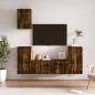 vidaXL Set de muebles de TV 5 pzas madera contrachapada roble ahumado vidaXL Set de muebles de TV 5 pzas madera contrachapada roble ahumado