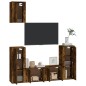 vidaXL Set de muebles de TV 5 pzas madera contrachapada roble ahumado vidaXL Set de muebles de TV 5 pzas madera contrachapada roble ahumado