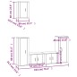 vidaXL Set de muebles de TV 5 pzas madera contrachapada roble ahumado vidaXL Set de muebles de TV 5 pzas madera contrachapada roble ahumado