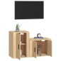 vidaXL Set de muebles para TV 2 pzas madera contrachapada roble sonoma vidaXL Set de muebles para TV 2 pzas madera contrachapada roble sonoma