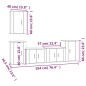 vidaXL Set de muebles para TV 5 piezas madera contrachapada blanco