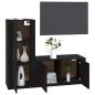 vidaXL Set de muebles para TV 2 piezas madera contrachapada negro