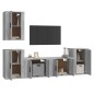 vidaXL Set de muebles de TV 5 pzas madera contrachapada gris hormigón vidaXL Set de muebles de TV 5 pzas madera contrachapada gris hormigón