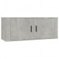 vidaXL Set de muebles de TV 2 pzas madera contrachapada gris hormigón
