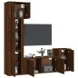vidaXL Set de muebles para TV 5 pzas madera contrachapada roble marrón vidaXL Set de muebles para TV 5 pzas madera contrachapada roble marrón