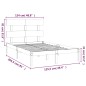 vidaXL Estructura de cama madera maciza de pino marrón miel 120x200 cm