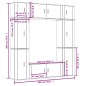 vidaXL Set de muebles de TV 8 pzas madera contrachapada roble ahumado